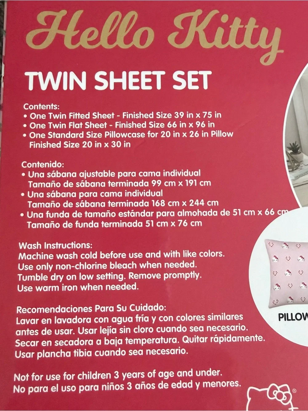 NWT Hello Kitty Holiday twin sheet set
